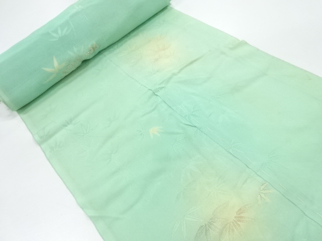 JAPANESE KIMONO / ANTIQUE ARAIHARI FOR KIMONO / SILK / WOVEN BAMBOO GRASS